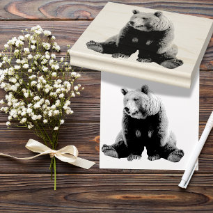 Die Chill-Braunbär-Briefmarke Gummistempel