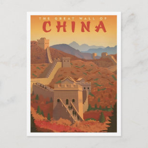 Die Chinesische Mauer Vintage Reise Postkarte