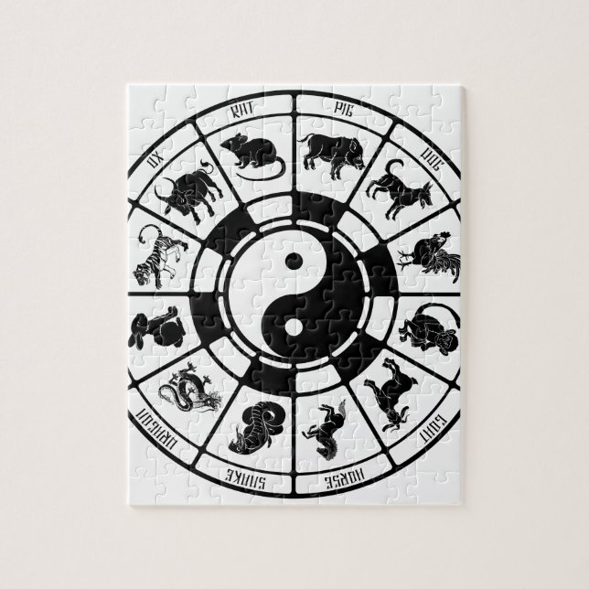 Die chinesischen Tierkreis-Tiere Puzzle (Vertikal)