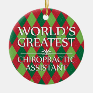 Die Chiropraktik-Assistenten-Verzierung der Welt Keramikornament