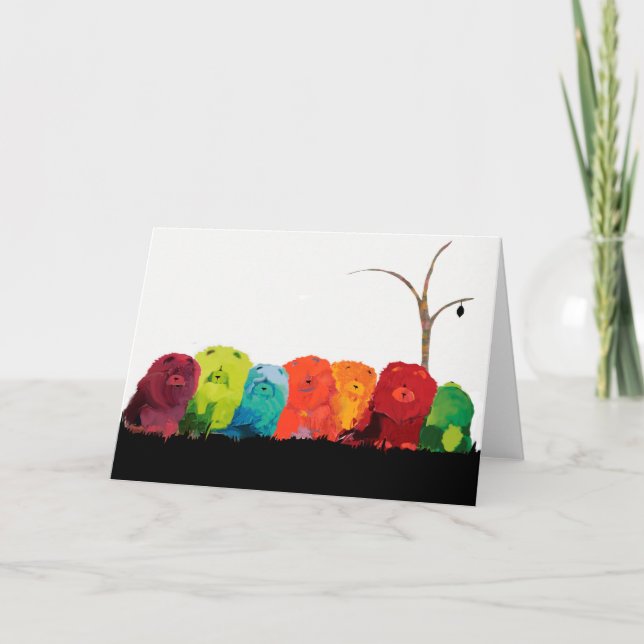 DIE CHOW-CHOW LINIE heARTDECO Reihe Karte (Vorderseite)