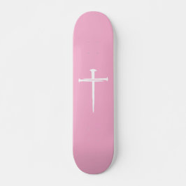 Die Christlichen drei Nägel, Rosa und Weiß Skateboard