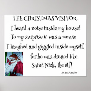 DIE CHRISTMAS VISITER POEM POSTER