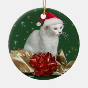 Die Christms Katzen-Feiertags-Verzierung Keramikornament