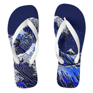 Die Chromfaser-Stile der Great Hokusai Wave Flip Flops