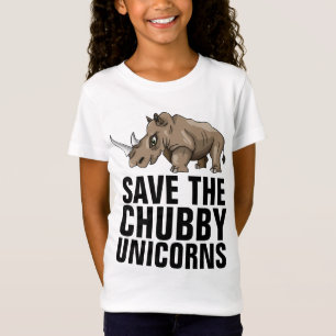 DIE CHUBBY UNICORNS FUNNY KIDS-T - SHIRT gerettet