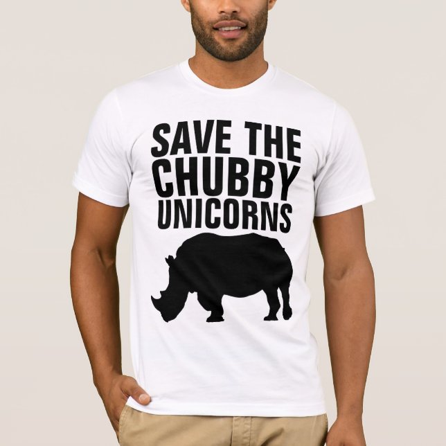 DIE CHUBBY UNICORNS Funny T - Shirt gerettet (Vorderseite)