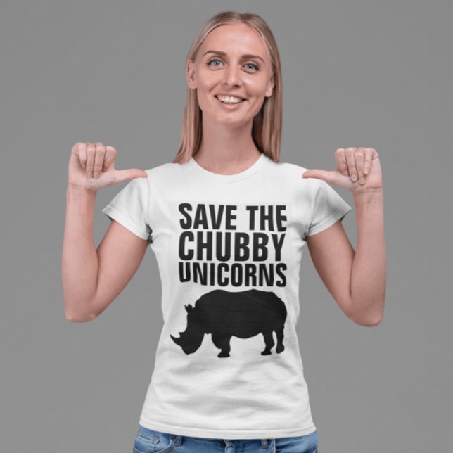 DIE CHUBBY UNICORNS Funny T - Shirt gerettet (Von Creator hochgeladen)