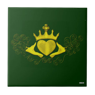 Die Claddagh (Gold) Fliese