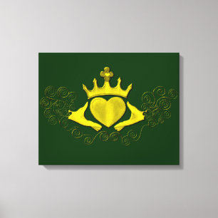 Die Claddagh (Gold) Leinwanddruck