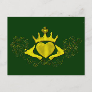 Die Claddagh (Gold) Postkarte