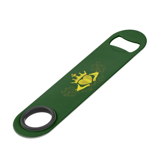 Die Claddagh (Gold) Speedflaschenöffner (Vorderseite Schrägansicht)