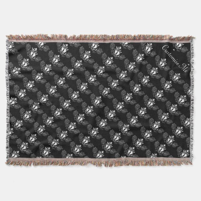 Die Claddagh (weiß) Decke (Vorderseite)