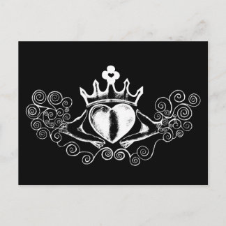 Die Claddagh (weiß) Postkarte