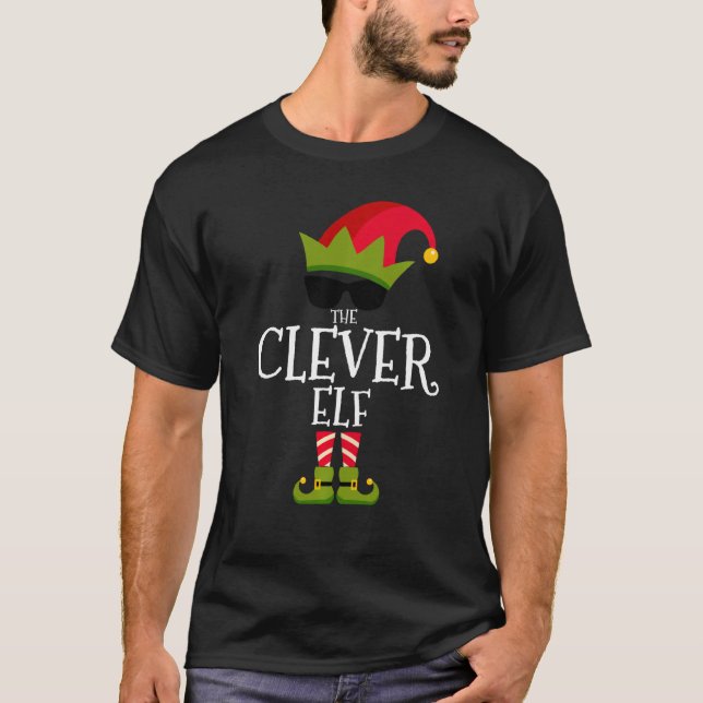 Die clevere Elf Costume Matching Family Group Chri T-Shirt (Vorderseite)