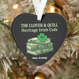 Die Clover & Quill: Heritage Irish Café Celtic  Ornament