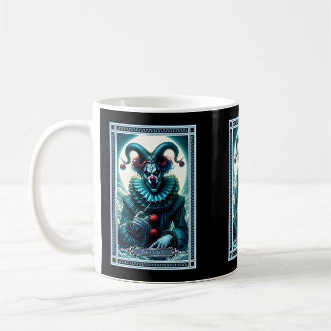 Die Clown-Tarot-Karte Kaffeetasse (Links)