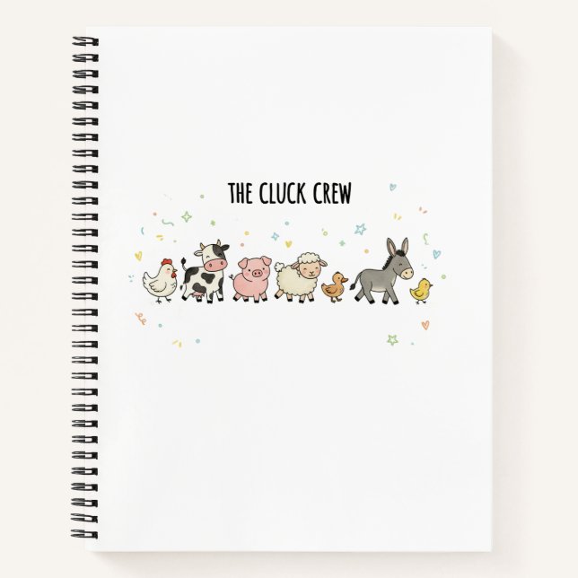 "Die Cluck-Crew" Notizbuch (Vorderseite)