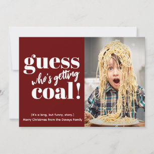 Die Coal Funny Foto Weihnachtskarte bekommen