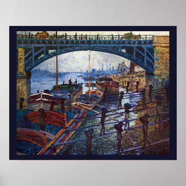 Die Coalmen von Claude Monet Poster (Vorne)