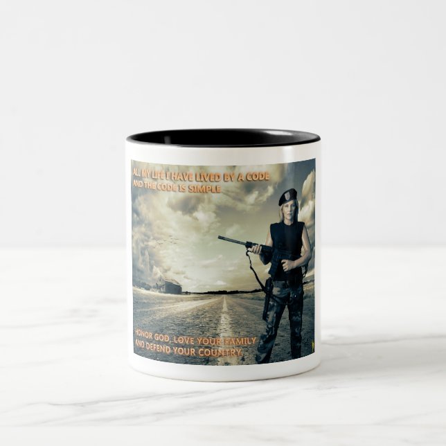 Die Code-Tasse Zweifarbige Tasse (Mittel)