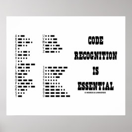 Die Codeerkennung ist unerlässlich (Morse-Code) Poster