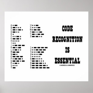 Die Codeerkennung ist unerlässlich (Morse-Code) Poster