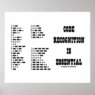 Die Codeerkennung ist unerlässlich (Morse-Code) Poster