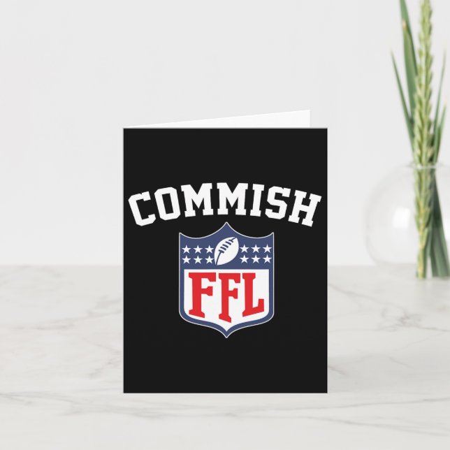 Die Commissions Funny Fantasy Football League Fffl Karte (Vorderseite)