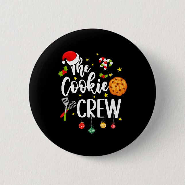 Die Cookie-Crew Weihnachten Backkost Lover Kids Button (Vorderseite)