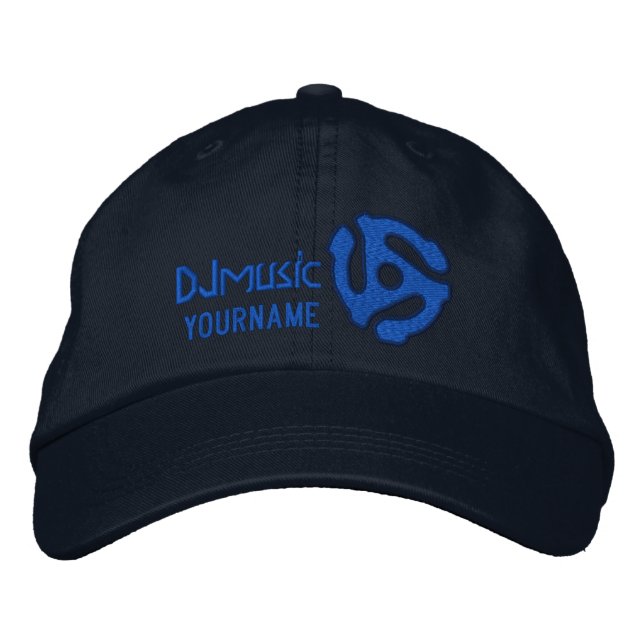 Die COOLE 45 Distanzscheibe personalisiertes DJ Bestickte Baseballkappe (Vorderseite)