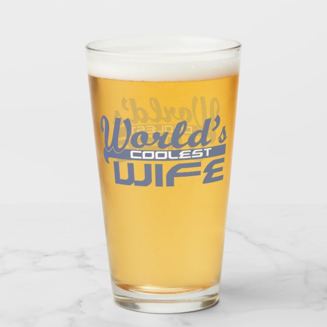 Die Coole Ehefrau der Welt Glas (Vorne (Gefüllt))