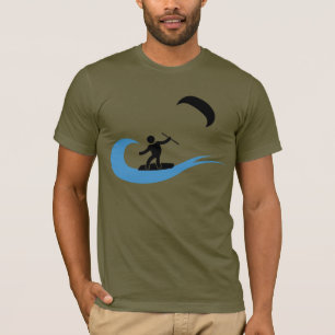 Die coole kitesurfing Ikone der Welle T-Shirt
