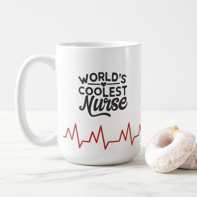 Die Coole Krankenschwester der Welt Kaffeetasse (Mit Donut)
