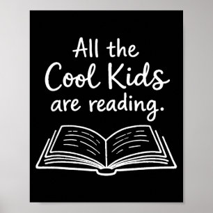 Die coolen Kids lesen ein süßes inspirierendes Buc Poster