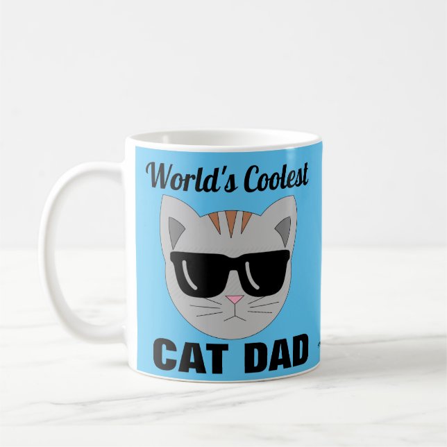 Die Coolste CAT VATER-Sonnenbrille der Welt Kaffeetasse (Links)