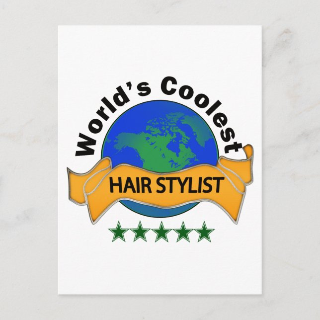 Die Coolste Friseur-Stylist der Welt Postkarte (Vorderseite)