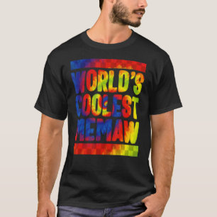 Die Coolste Memaw-Gefärbte Krawatte der Memaw Worl T-Shirt