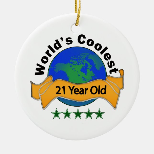 Die coolsten 21 Jährigen der Welt Keramikornament (Vorne)