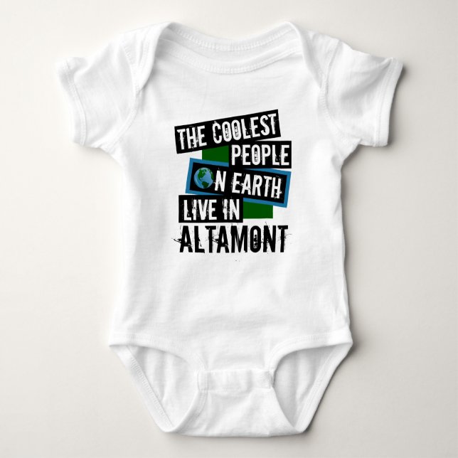 Die Coolsten Menschen der Welt leben in Altamont Baby Strampler (Vorderseite)