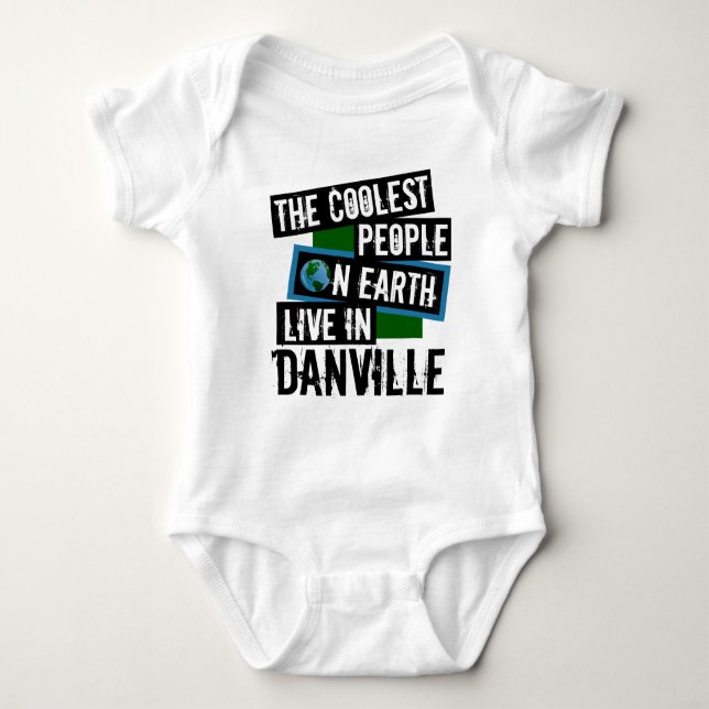 Die Coolsten Menschen der Welt leben in Danville Baby Strampler (Vorderseite)