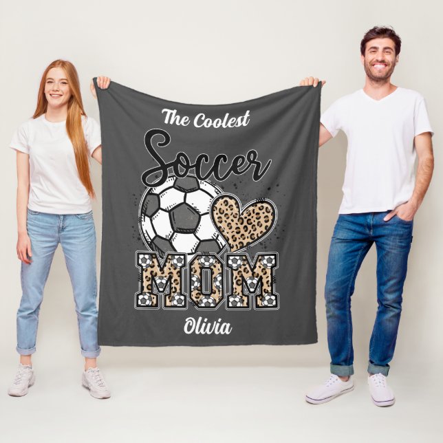 "Die Coolstste Fußball-Mama" - kundenspezifisches  Fleecedecke (Beispiel)
