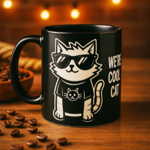 Die Coolstste Katze der Welt mit Sonnenbrille Blac Tasse