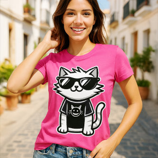 Die Coolstste Katze der Welt mit Sonnenbrille Pink T-Shirt