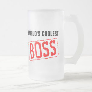 Die Coolststen Boss-Bier-Tasse der Welt Mattglas Bierglas