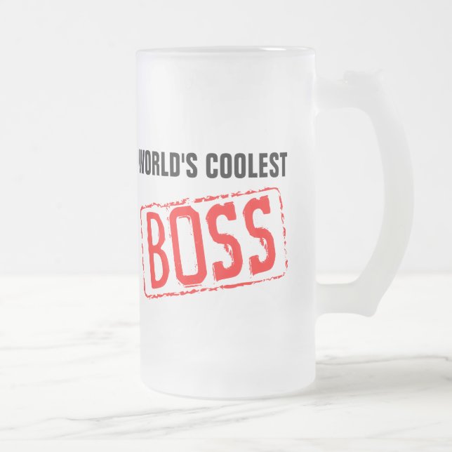 Die Coolststen Boss-Bier-Tasse der Welt Mattglas Bierglas (Rechts)