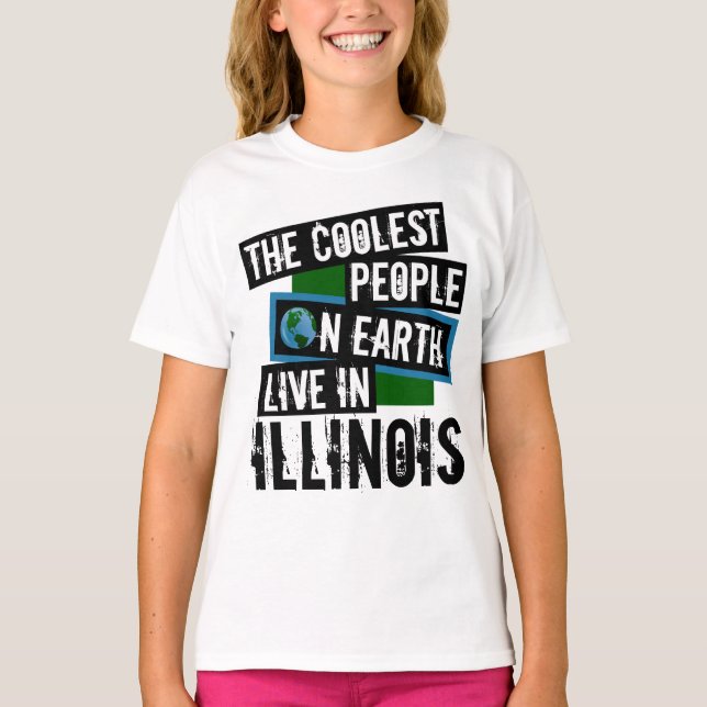 Die Coolststen Menschen der Welt leben in Illinois T-Shirt (Vorderseite)