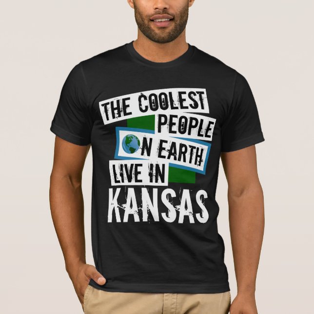 Die Coolststen Menschen der Welt leben in Kansas T-Shirt (Vorderseite)