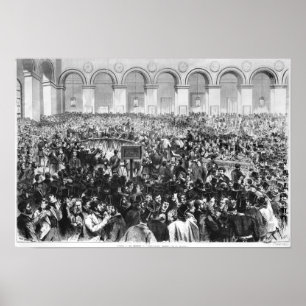 Die Corbeille im Bourse von Paris, 1873 Poster