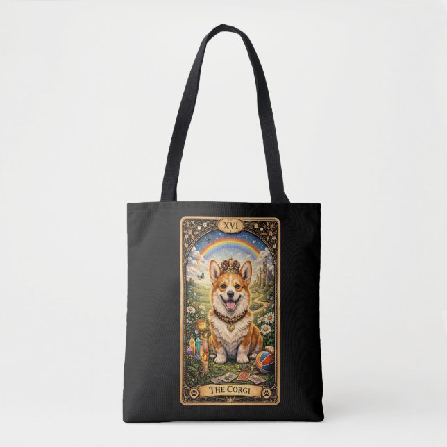 Die Corgi-Tarotkarte (Vorderseite)
